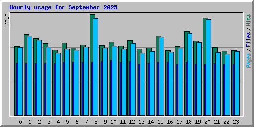Hourly usage for September 2025